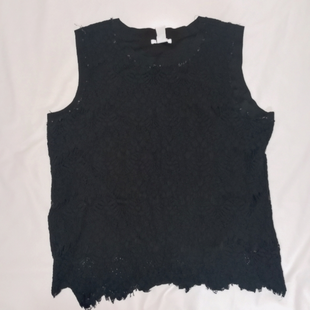 Black Lace Shirt Size  XL
